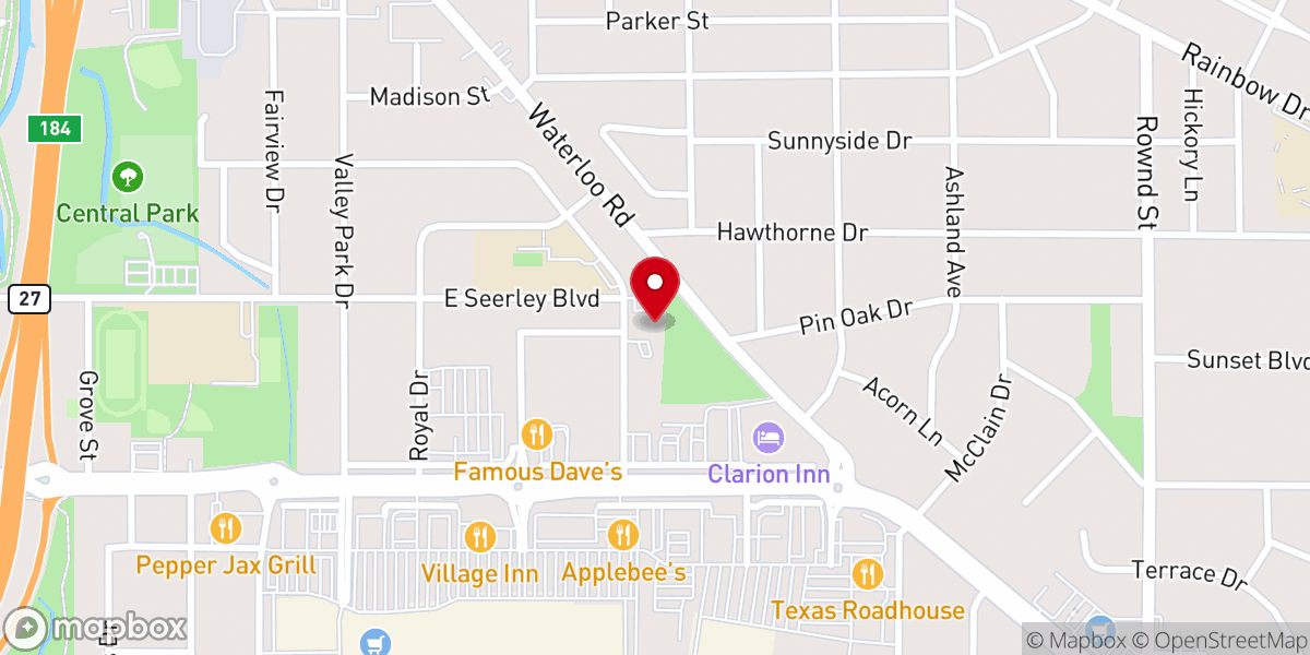 Map showing location of St Luke's Episcopal Church