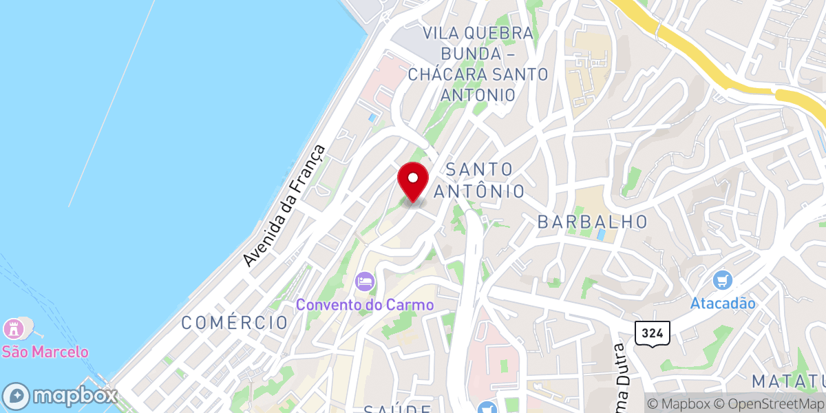 Map showing location of Igreja da Venerável Ordem Terceira de Nossa Senhora da Conceição do Boqueirão