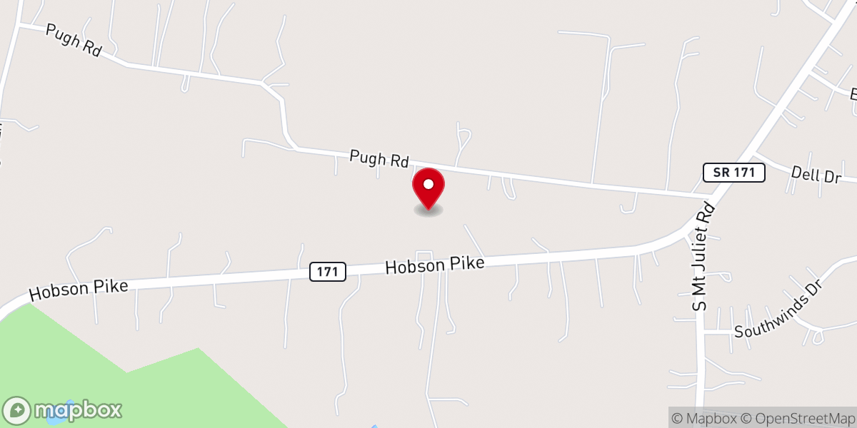 Map showing location of Pilgrim Baptist Church