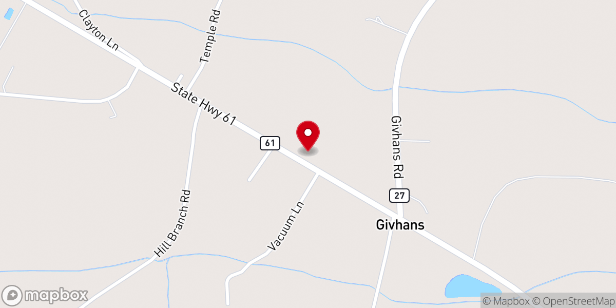 Map showing location of Givhans Trinity Methodist Church
