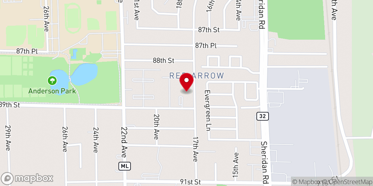 Map showing location of Fellowship Baptist Church