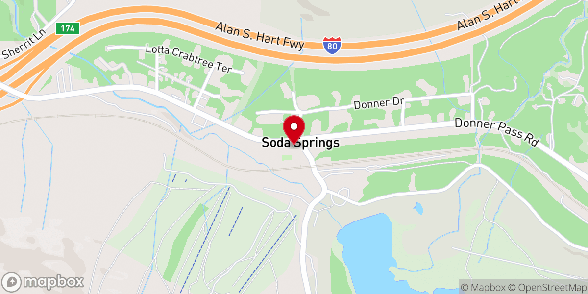 Map showing location of Soda Springs Station HOA