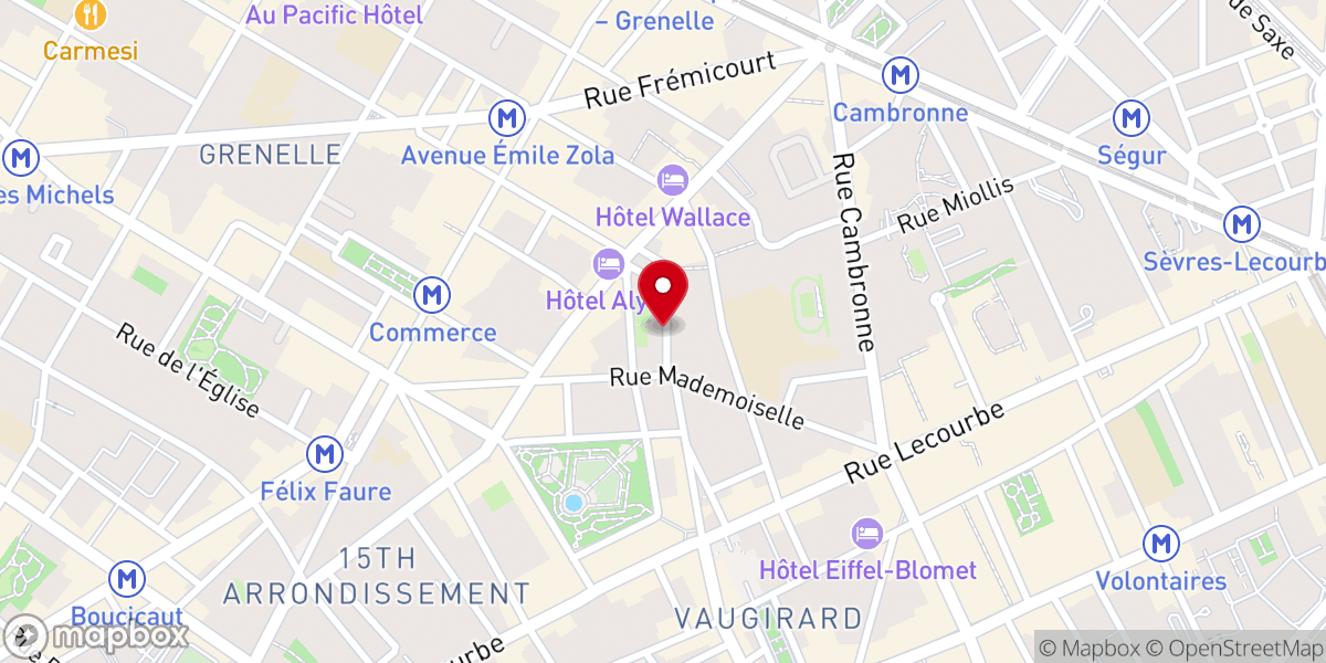 Map showing location of Eglise de la Résurrection