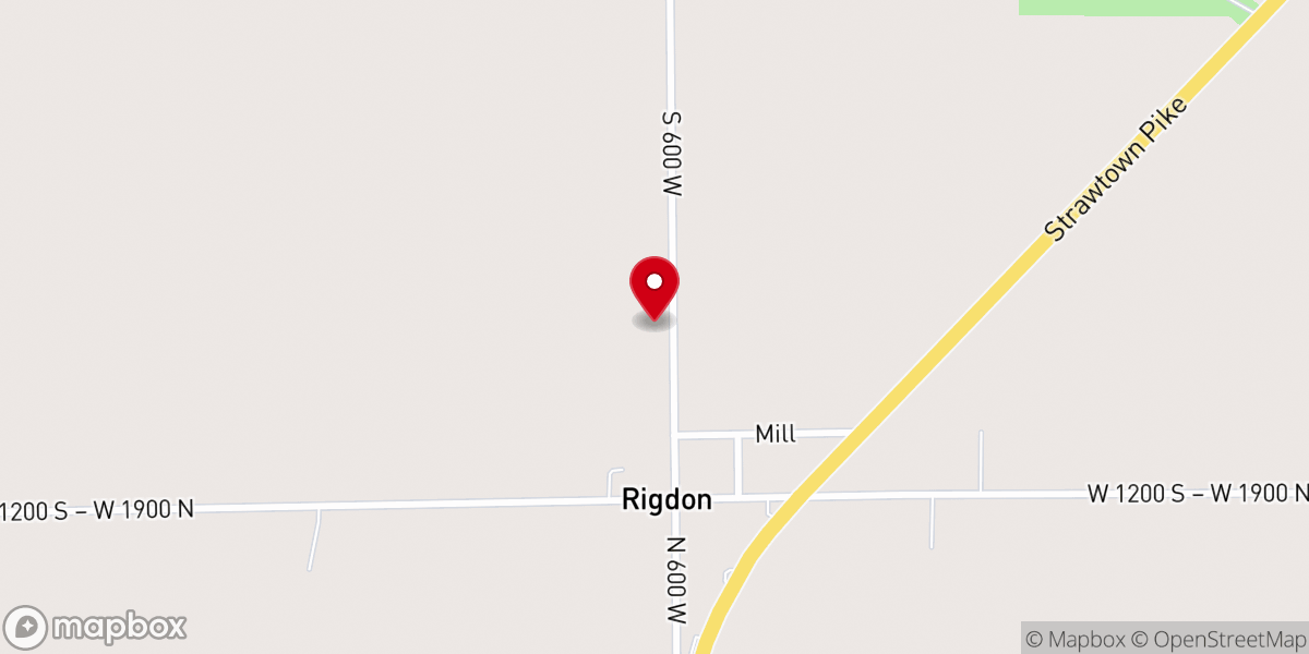 Map showing location of Rigdon Church of Christ