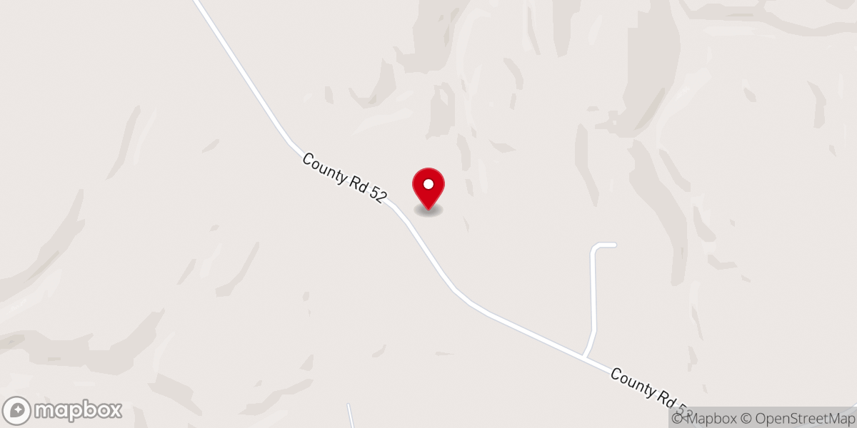 Map showing location of Hickory Flat Church