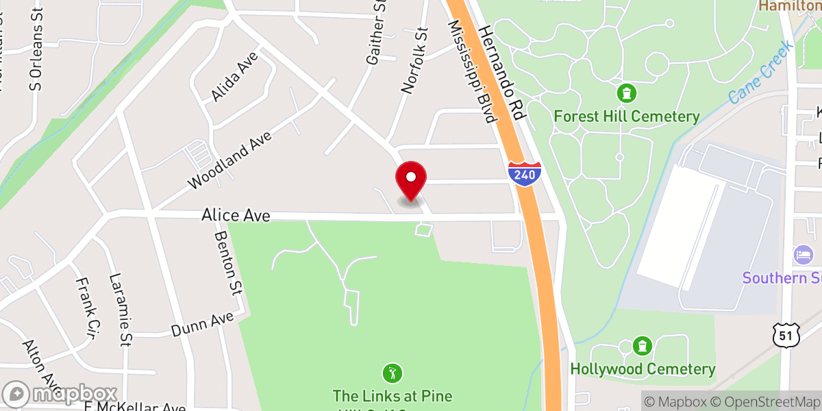 Map showing location of Praise Temple Church of God in Christ