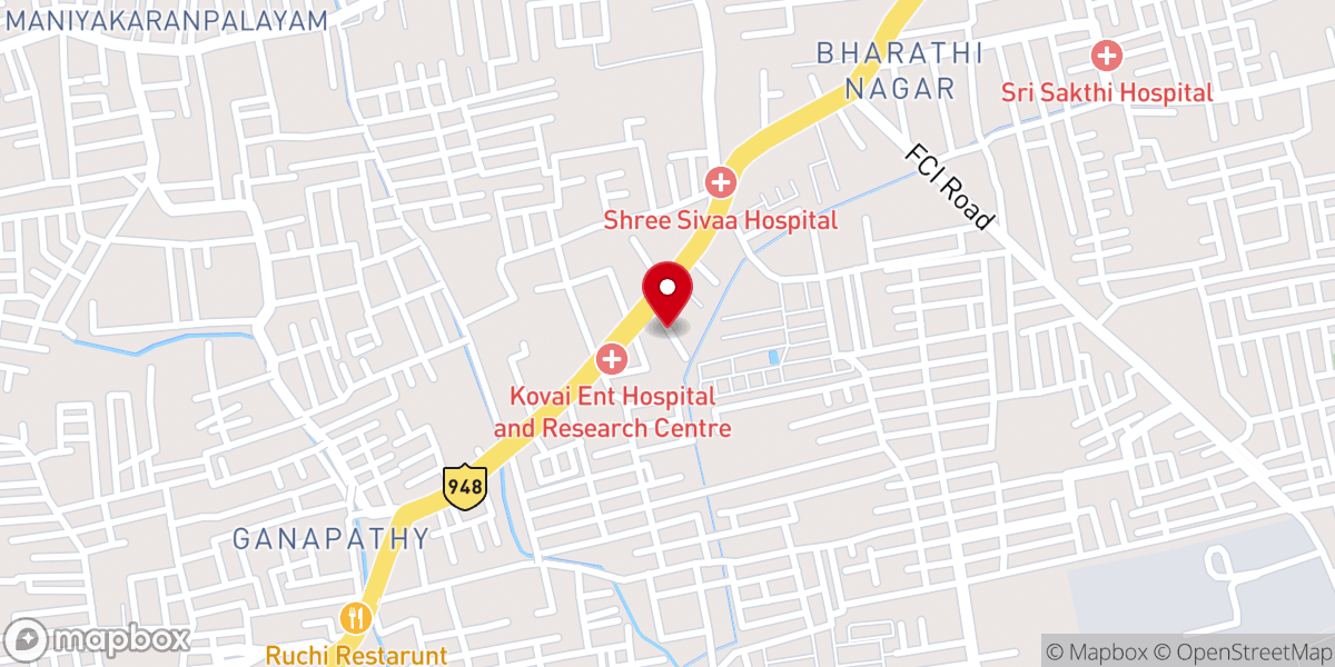 Map showing location of Shekinah Ag Church