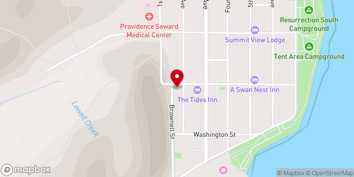 Map showing location of St. Peter's Episcopal Church