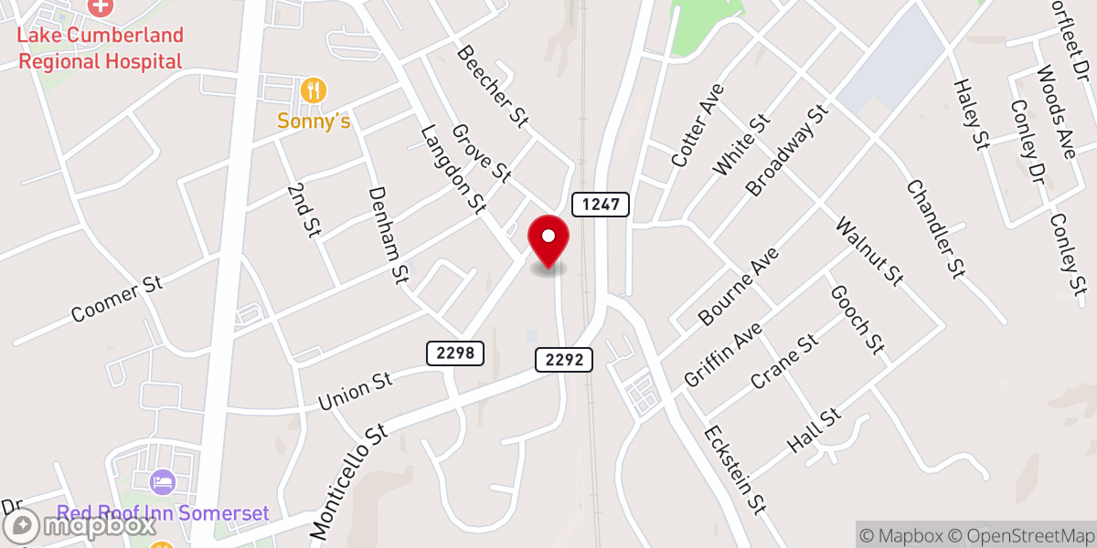 Map showing location of Langdon Street Baptist Church-Activity Center