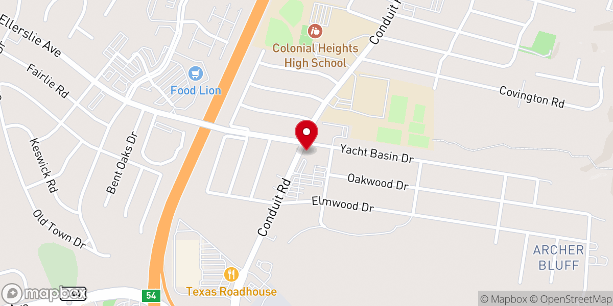 Map showing location of Mount Pleasant Baptist Church