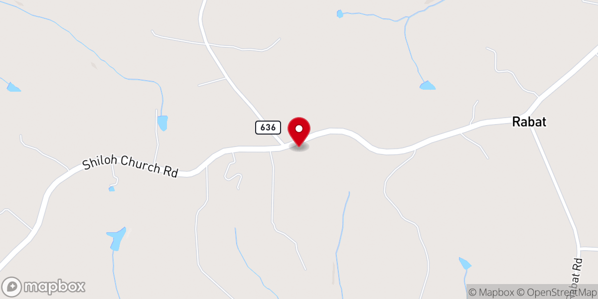 Map showing location of Shiloh Baptist Church