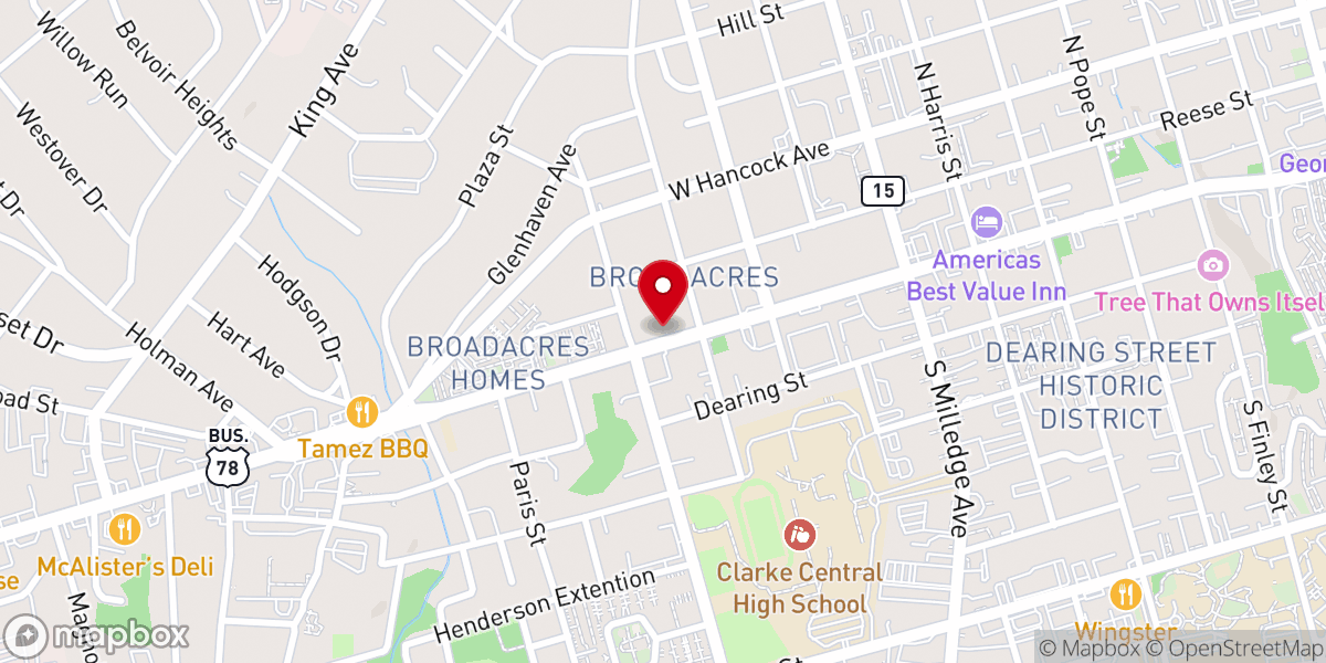 Map showing location of The Holiness Temple Church of God