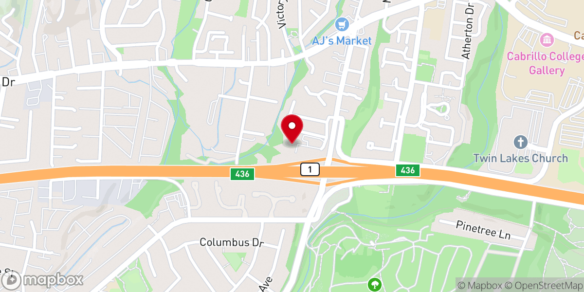 Map showing location of Mt Calvary Lutheran Church