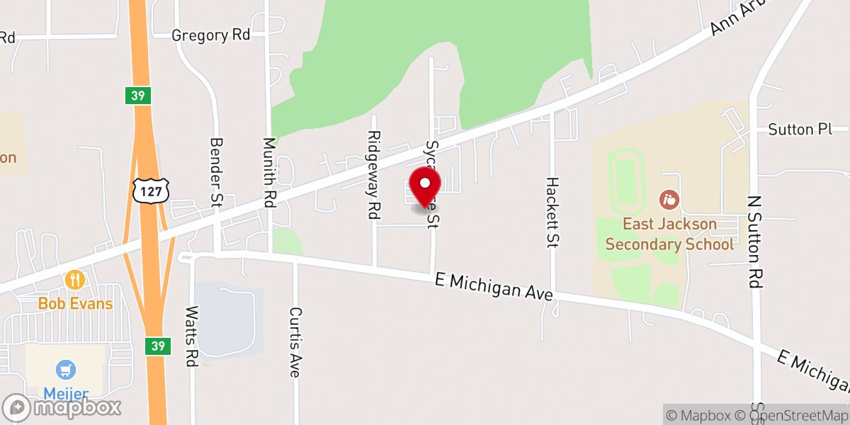Map showing location of Radiant Church Sycamore Campus