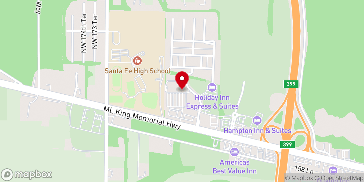Map showing location of Alachua Market Place