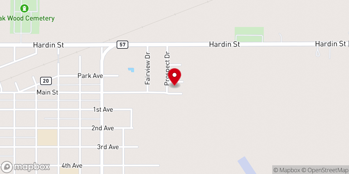 Map showing location of Our Saviour's Lutheran Church