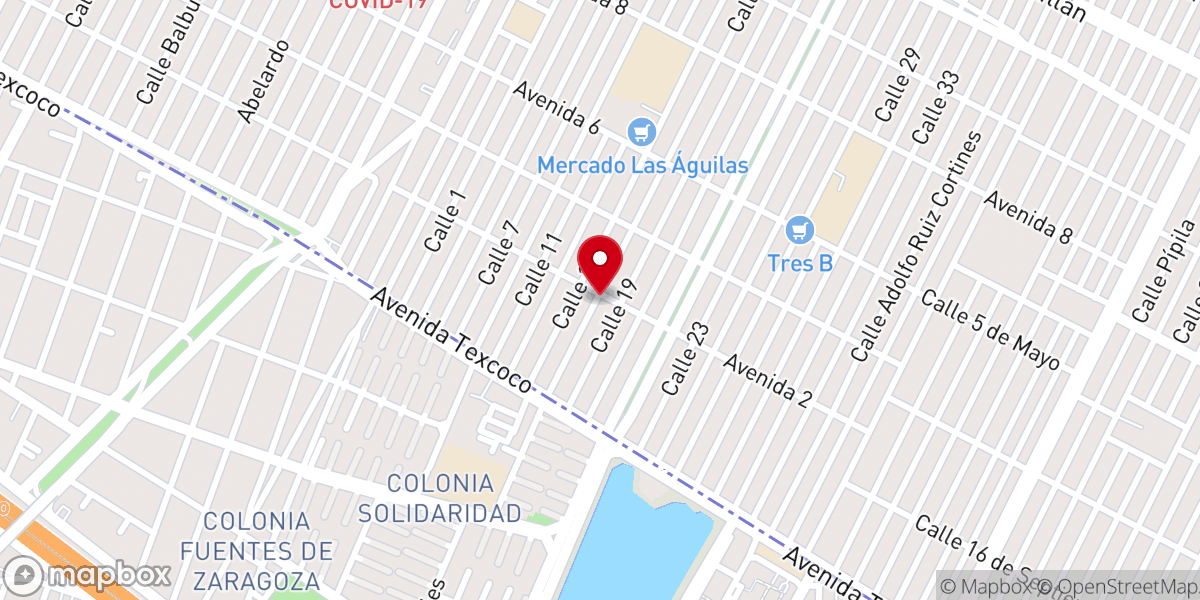 Map showing location of Iglesia de Cristo Avivamiento Espiritual