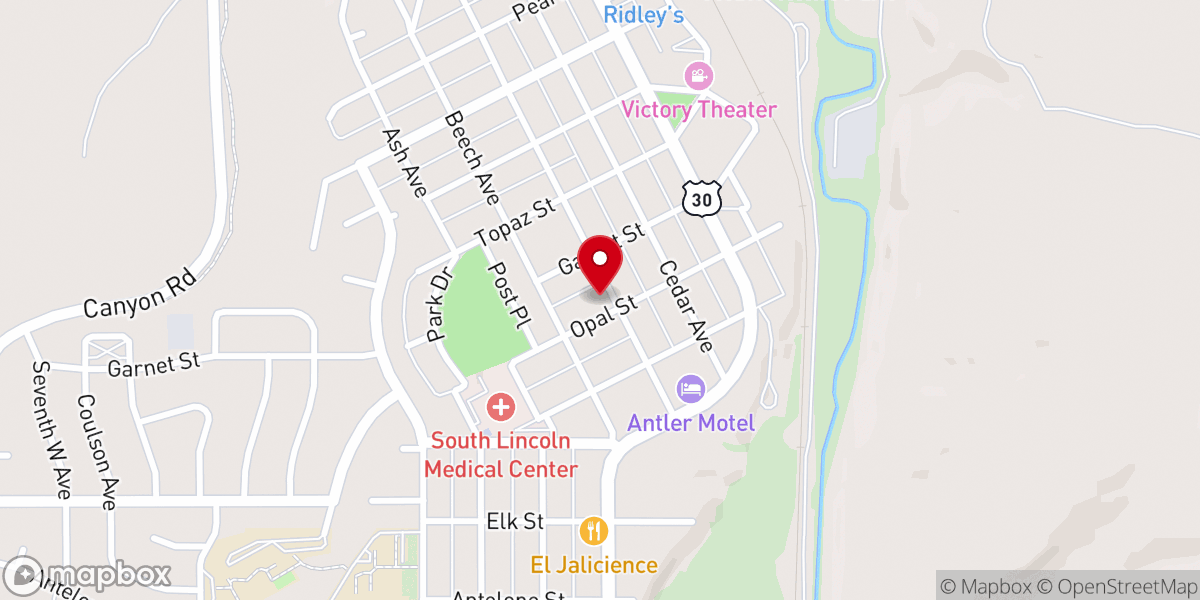 Map showing location of St. Paul's Lutheran Church