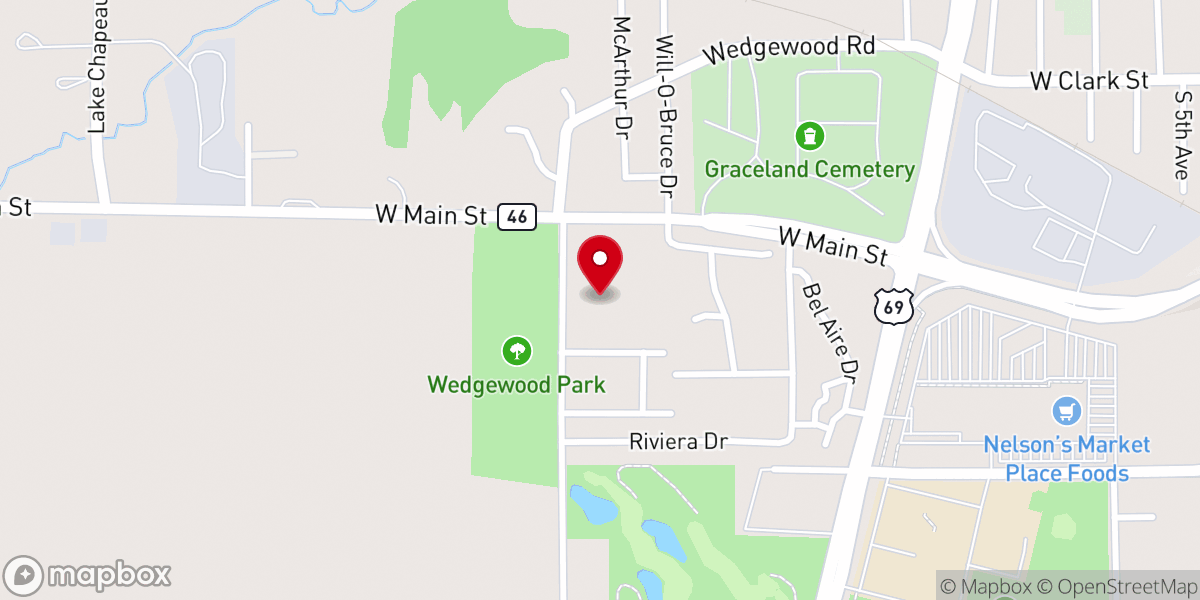 Map showing location of Albert Lea Family YMCA