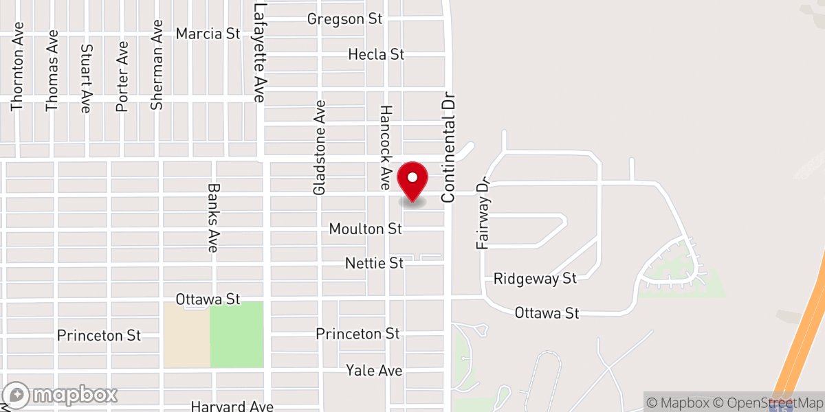 Map showing location of Lighthouse Baptist Church