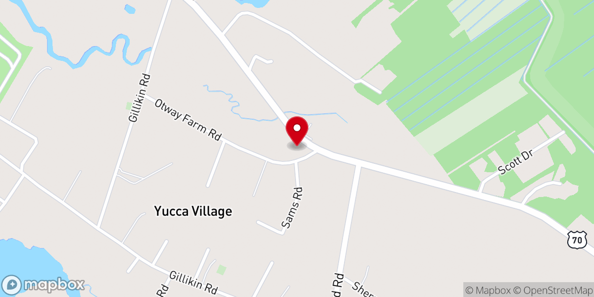 Map showing location of East Point Church