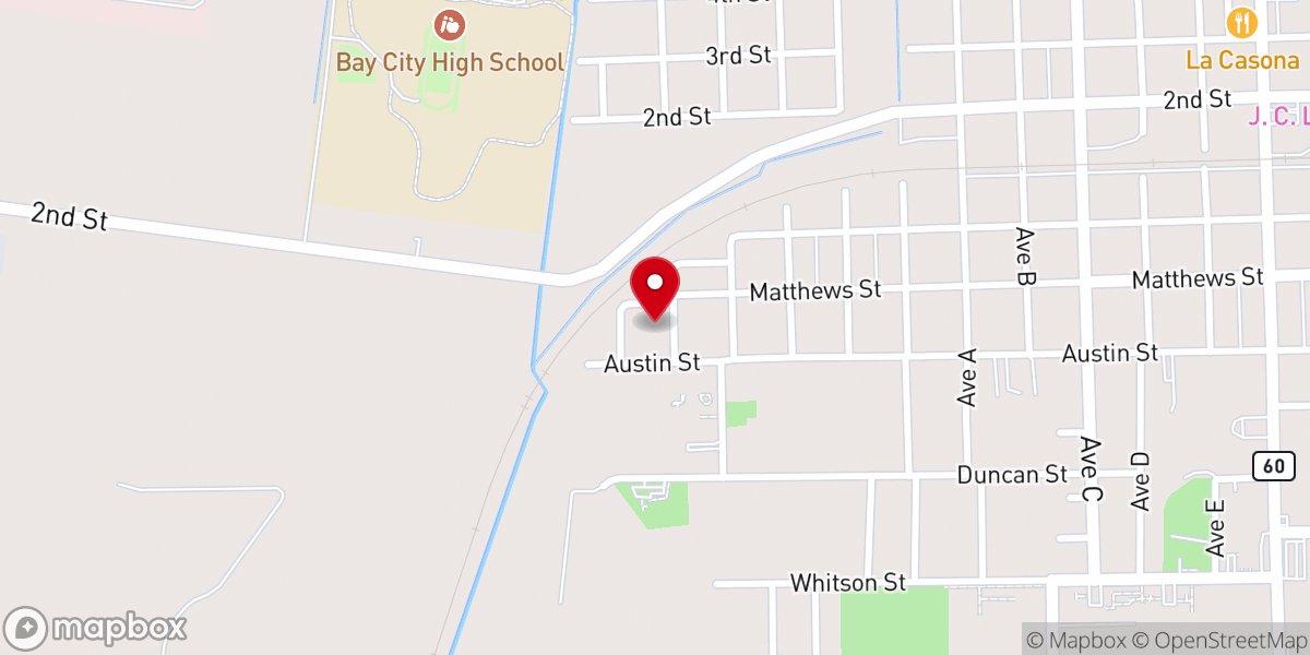 Map showing location of New Fellowship Tabernacle Church