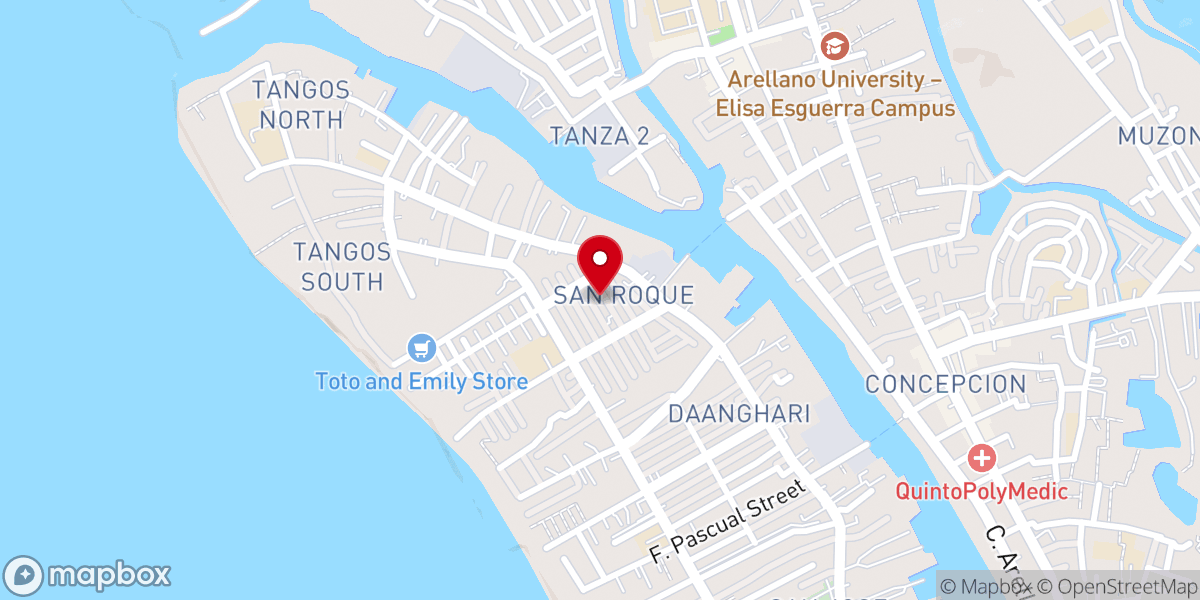 Map showing location of Navotas Community Christian Fellowship