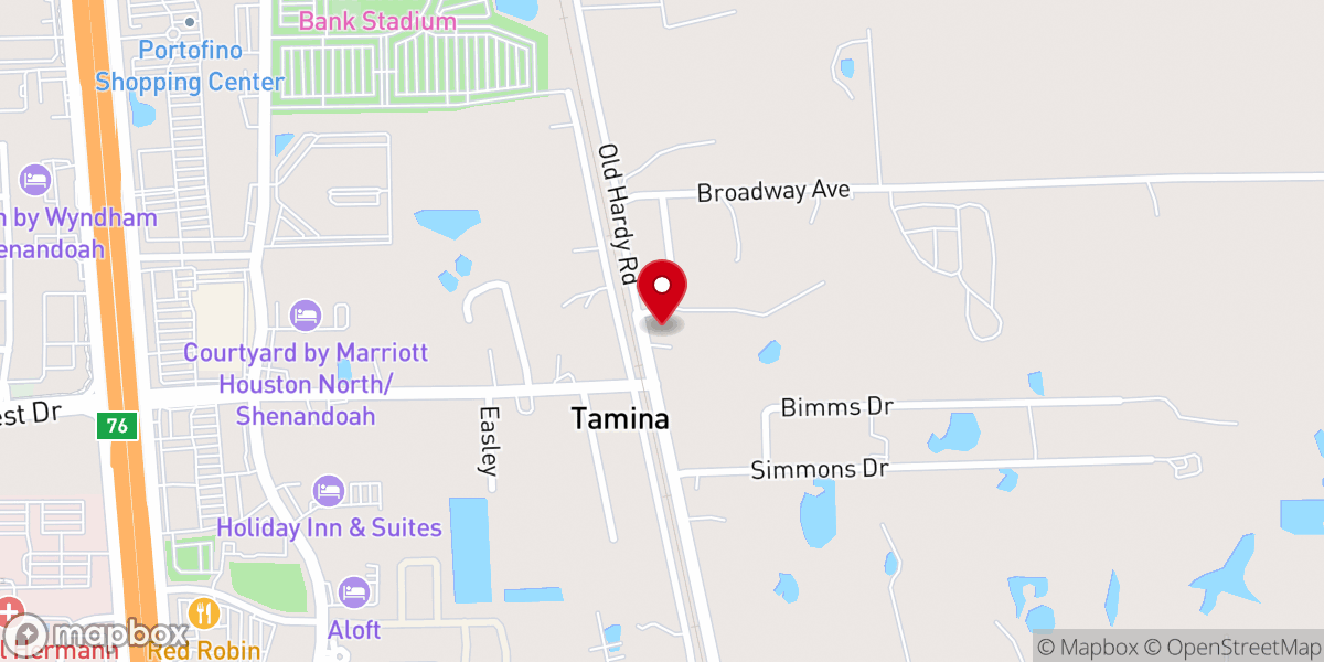Map showing location of Lone Star Baptist Church
