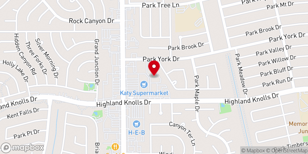 Map showing location of Providence Church Katy