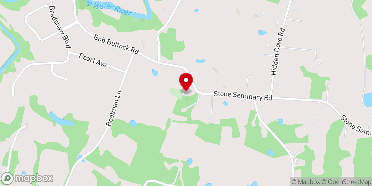 Map showing location of Stone Seminary FWB Church