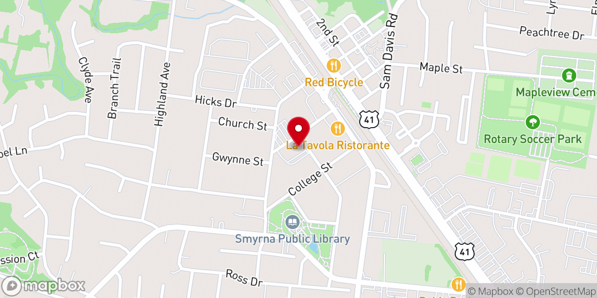 Map showing location of iglesia casa de restauración familiar