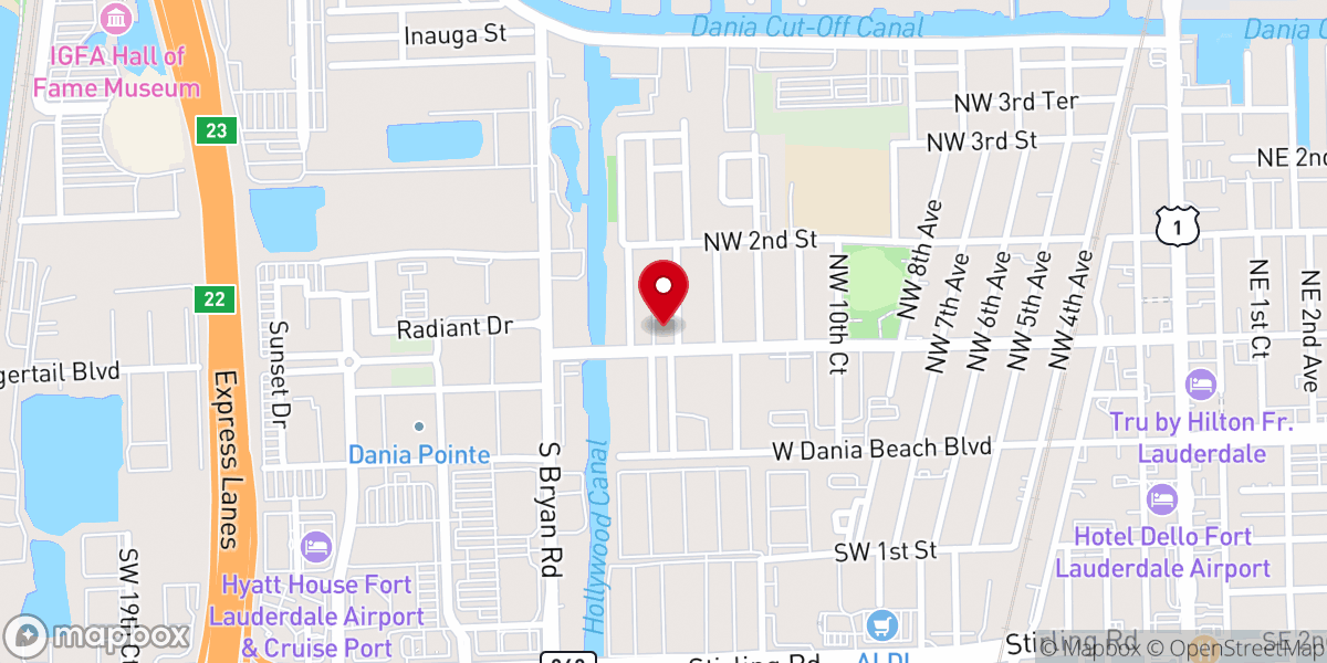 Map showing location of United House of Prayer For All
