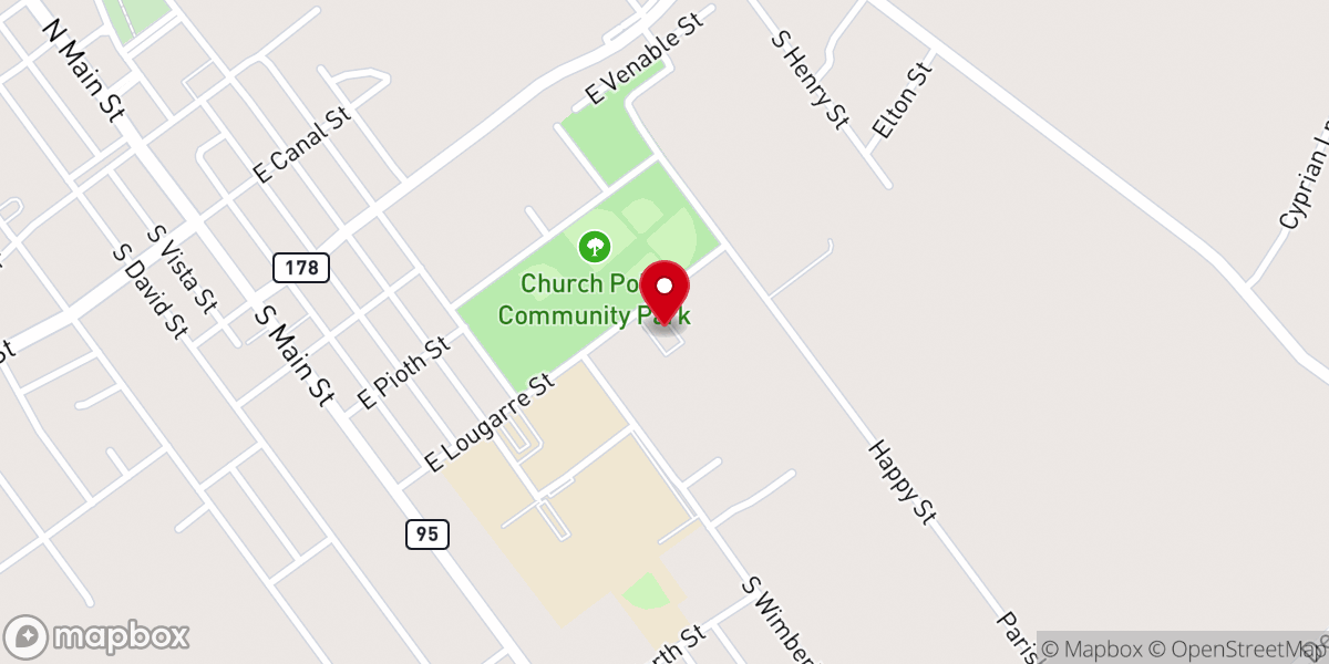 Map showing location of Church Hill Apartments