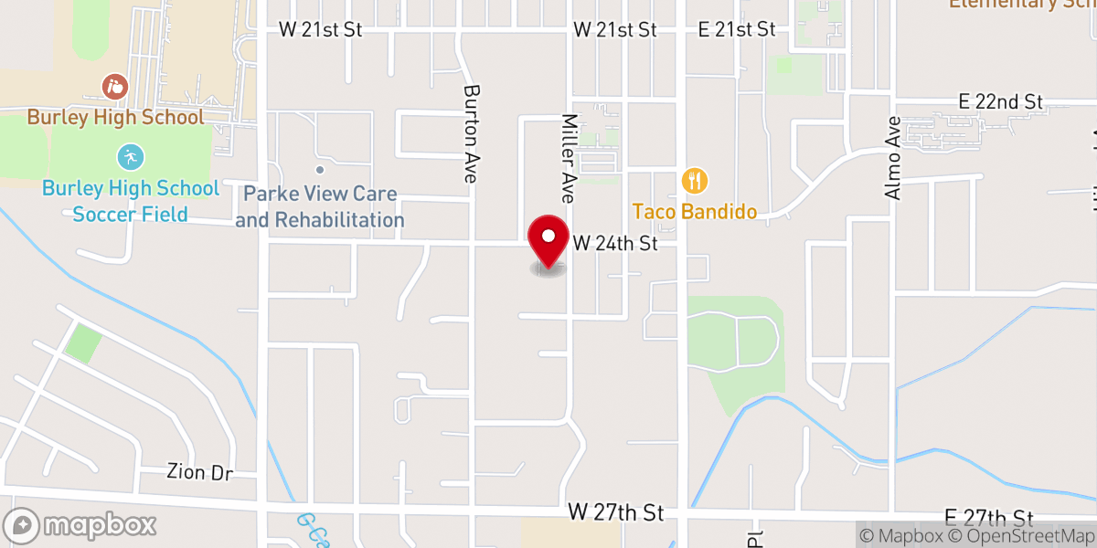 Map showing location of Zion Lutheran Church