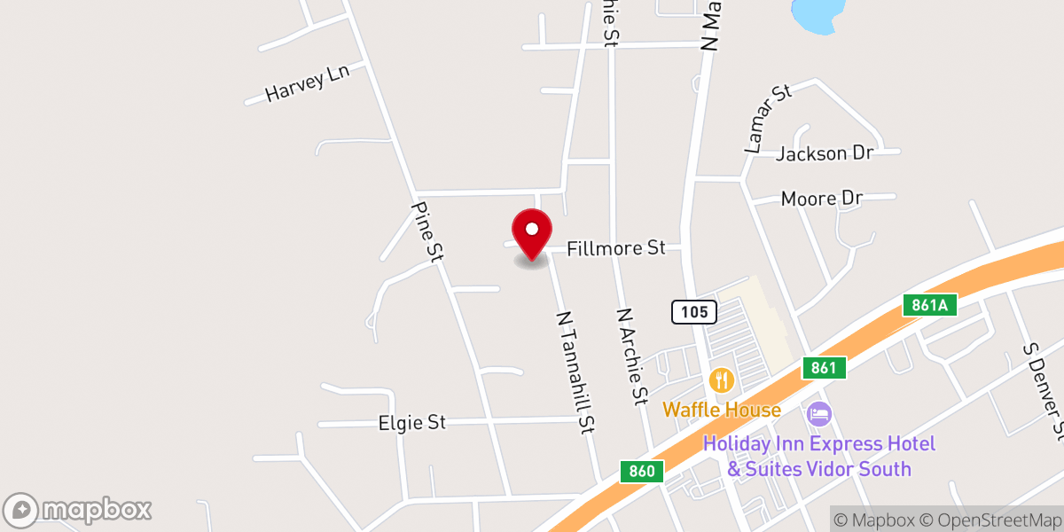 Map showing location of Northwest Baptist Church