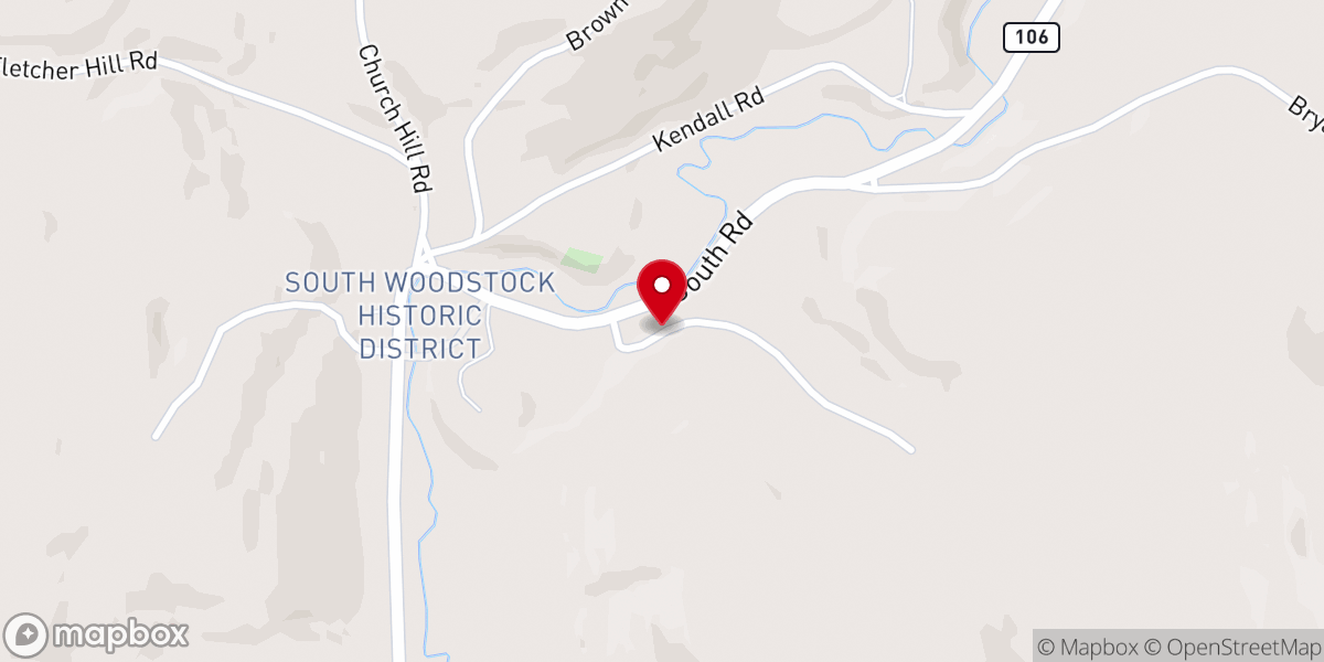 Map showing location of South Woodstock
