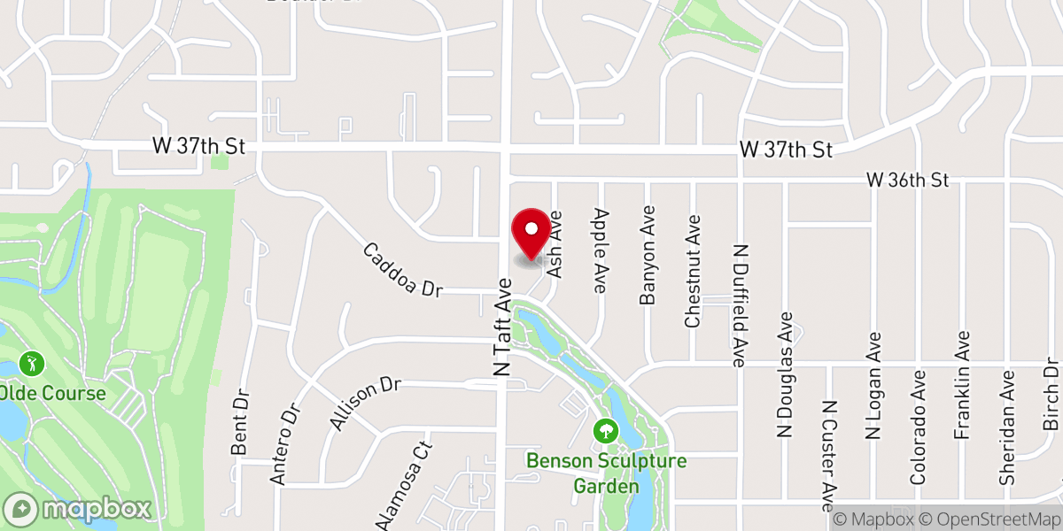 Map showing location of All Saint's Episcopal Church,