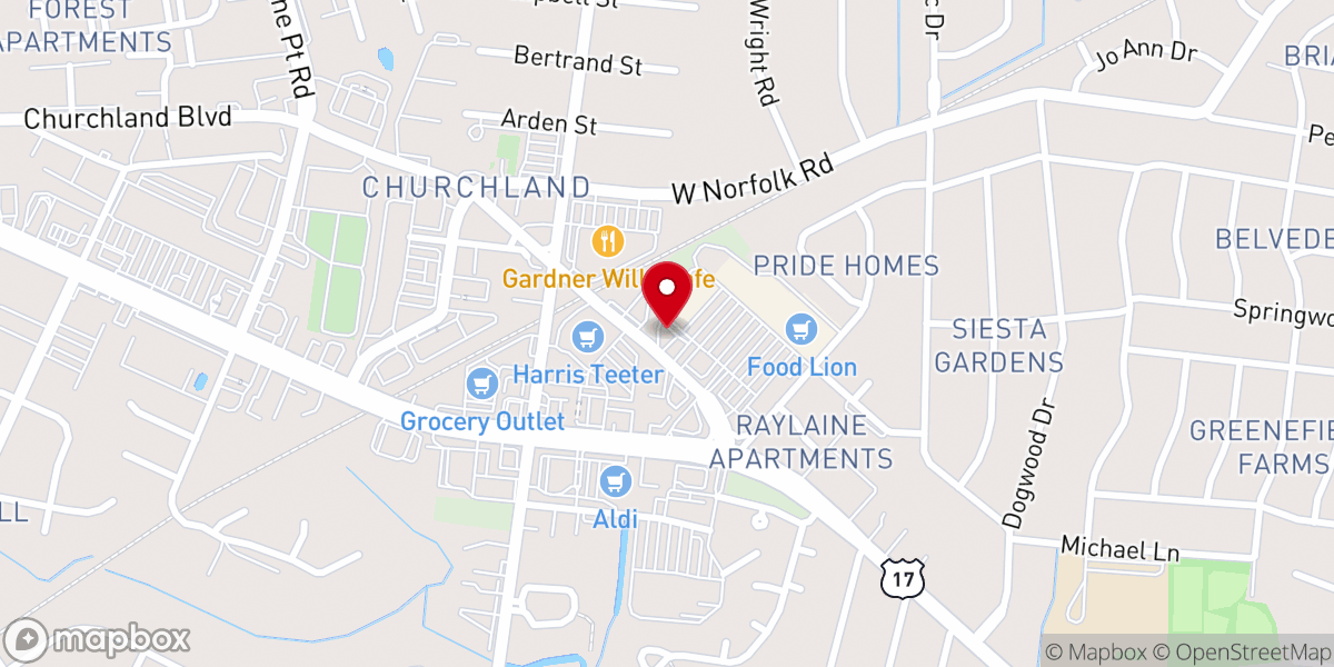 Map showing location of Tri-Cities Worship Center