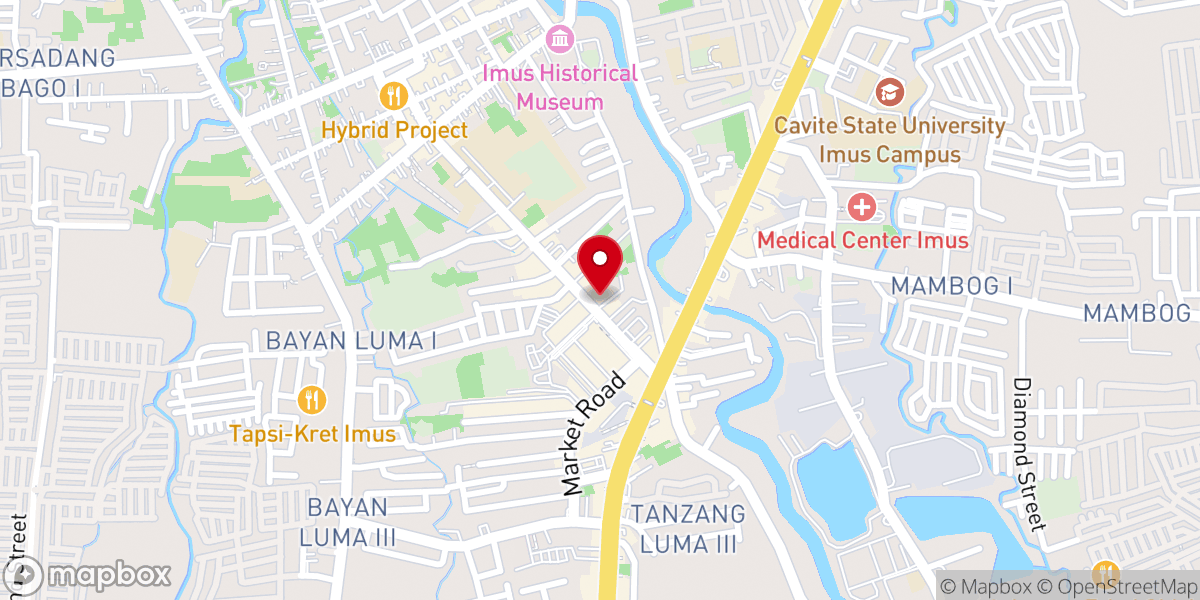 Map showing location of Blessed Word Church (BWC)