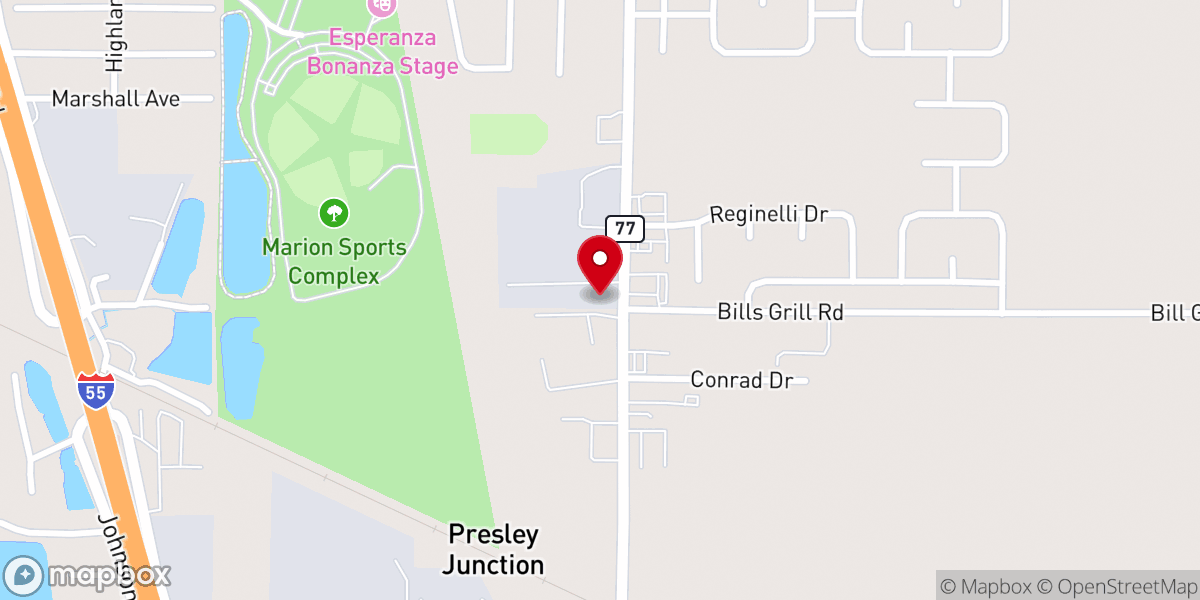 Map showing location of New Life Seventh-day Adventist Church
