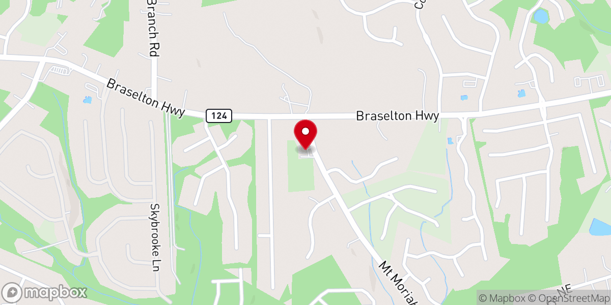 Map showing location of Mount Moriah Church