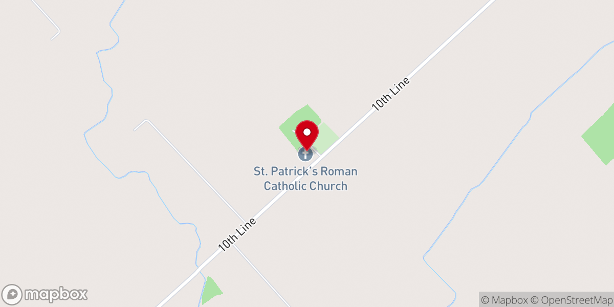 Map showing location of St Patrick Catholic Church