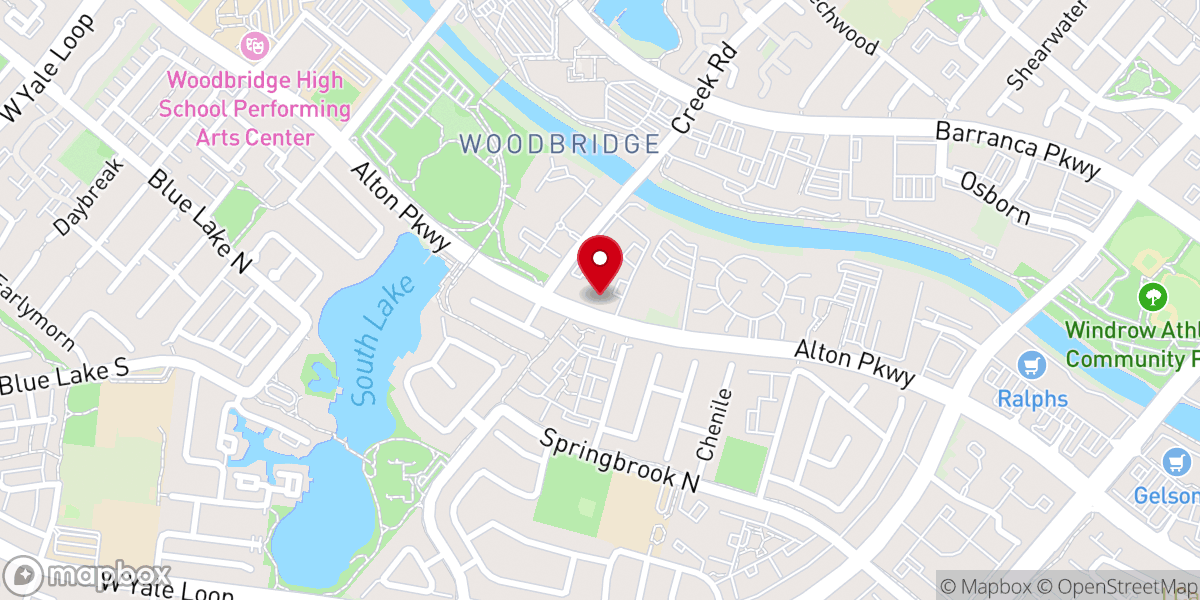 Map showing location of IUCC Irvine United Congregational Church