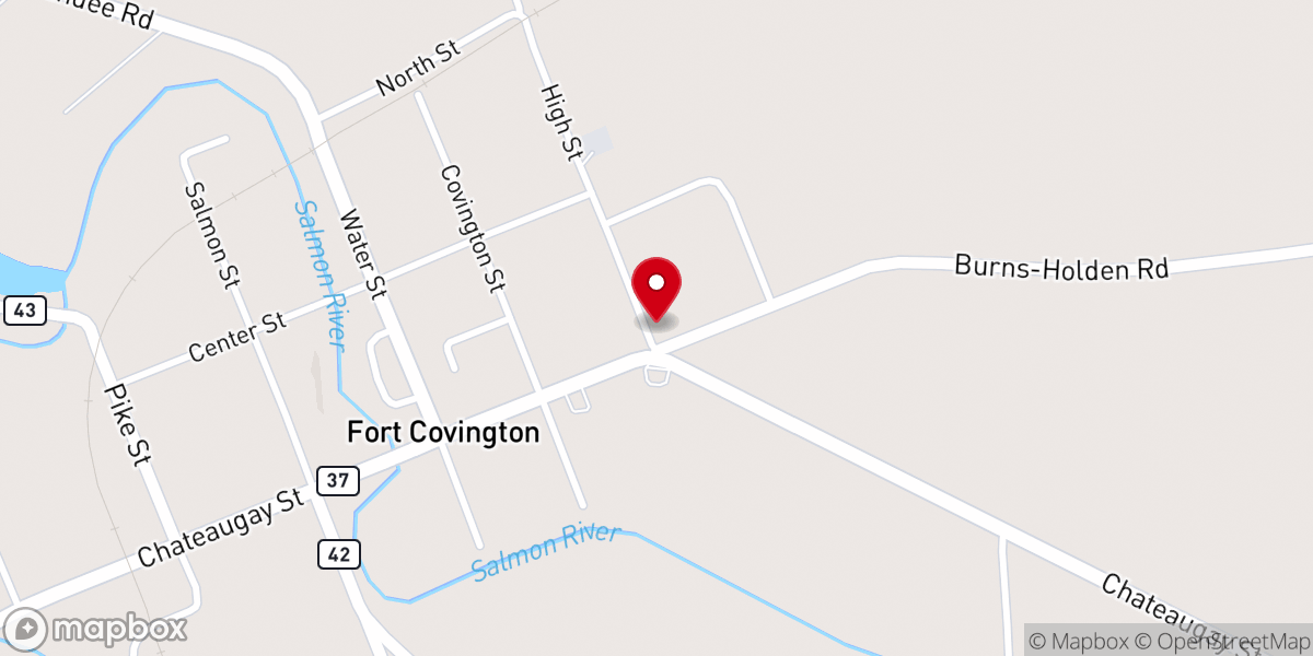 Map showing location of St Mary's Parish Center