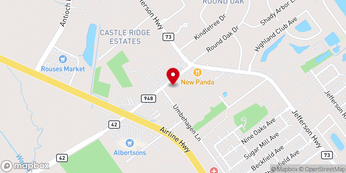 Map showing location of Gospel Light Baptist Church