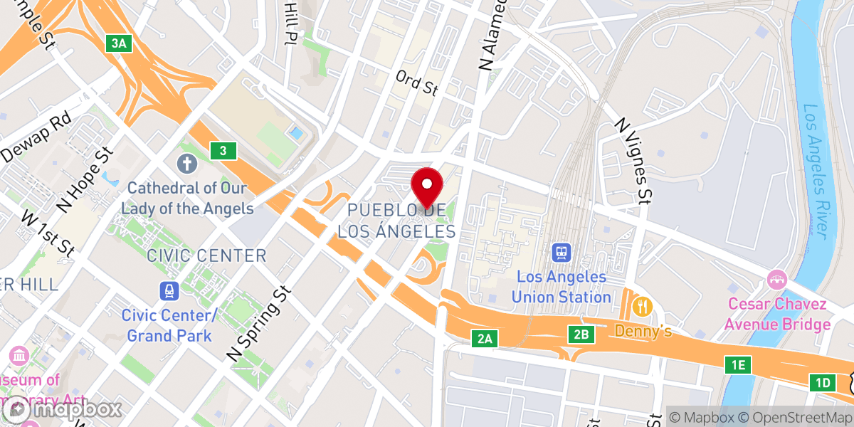 Map showing location of La Plaza United Methodist Church