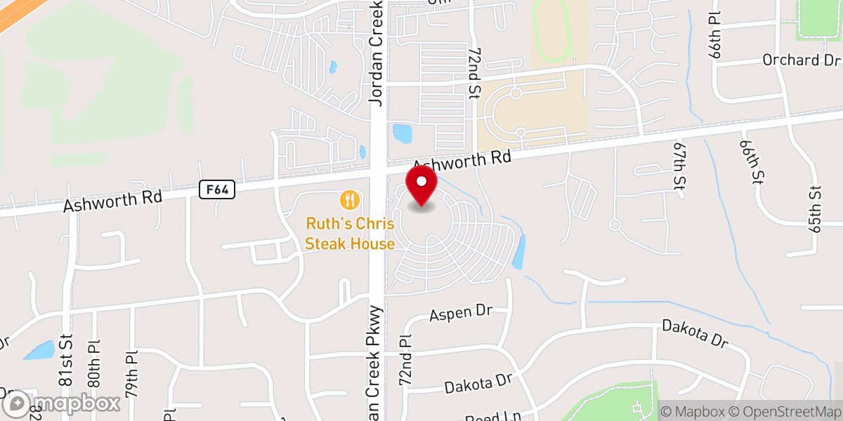 Map showing location of Lutheran Church of Hope