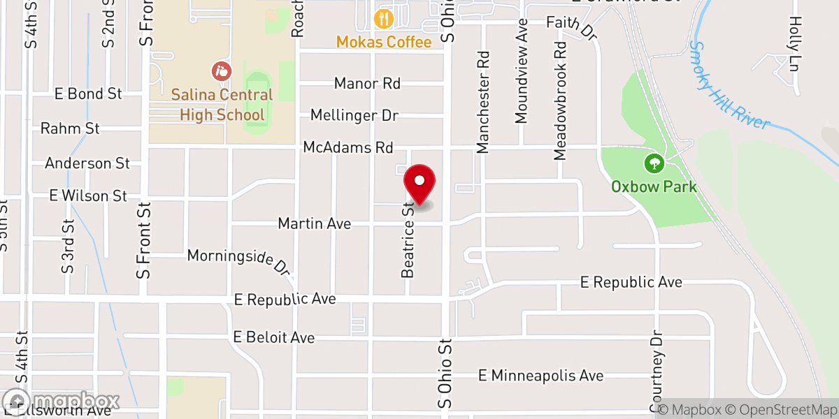 Map showing location of Unitarian Universalist