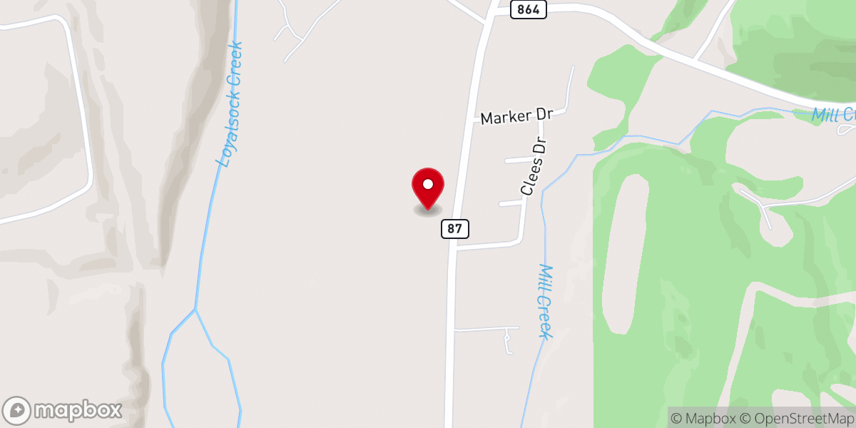 Map showing location of Community Baptist Church