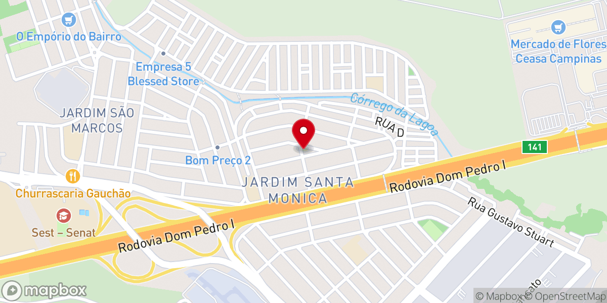 Map showing location of Paróquia São Marcos, o Evangelista